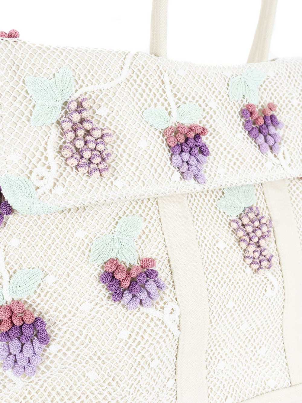 Upcycled Grape Crochet Large Weekend Bag - image 2