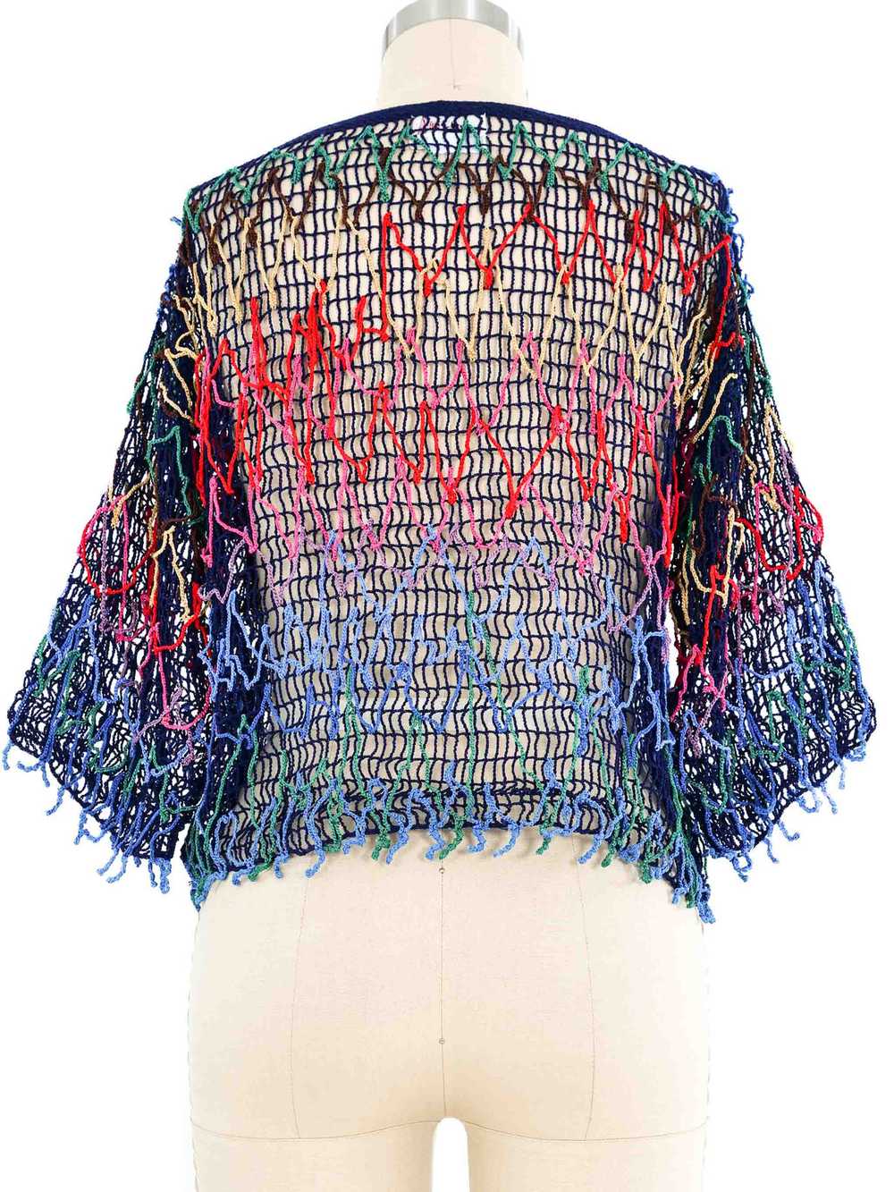Rainbow Crochet Net Top - image 6