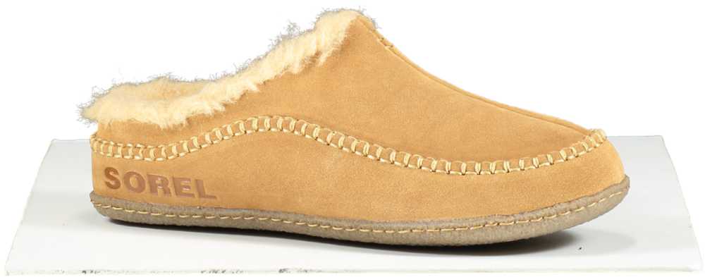 SOREL Camel Beige Fur Lined Lanner Suede Slipper … - image 4