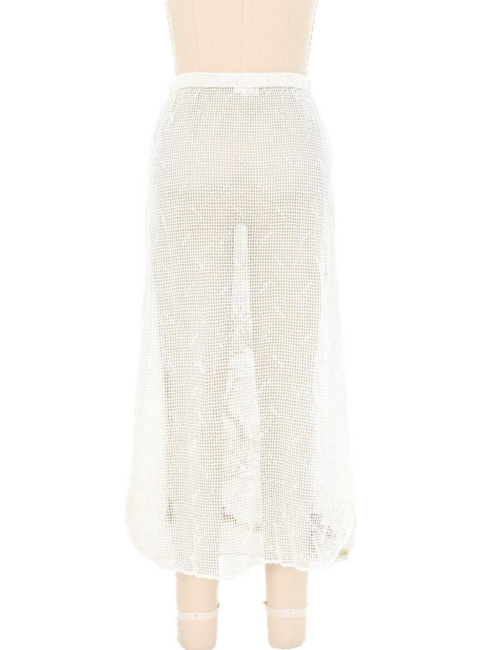 Crane Embellished Crochet Skirt - image 4