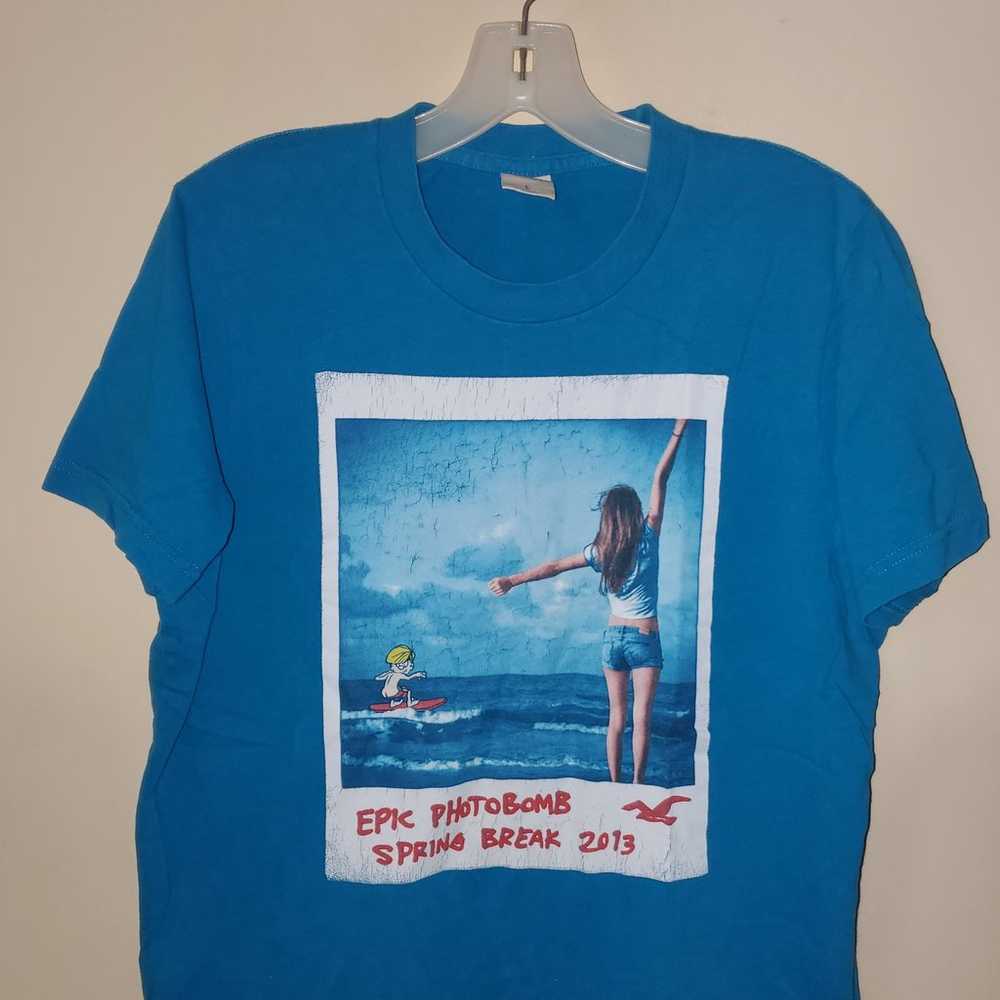 Hollister Mens Spring Break Blue Tshirt Size Larg… - image 3