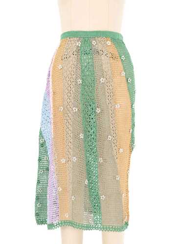 Multicolor Pastel Crochet Skirt