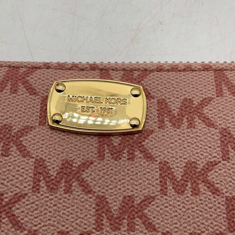 Michael Kors Womens Pink Leather Signature Print … - image 3