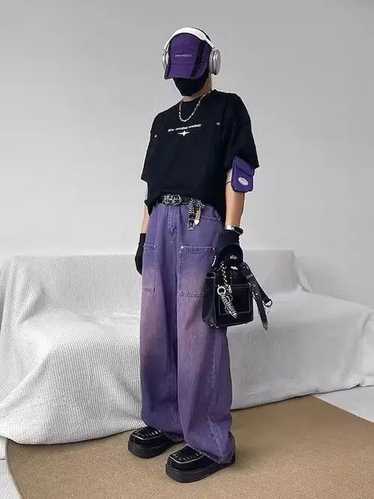 Japanese Brand × Jean × Streetwear Purple Baggy De