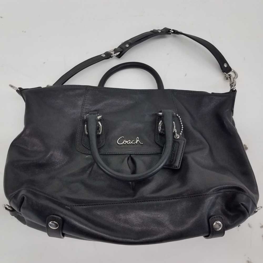 Coach Black Leather Shoulder Bag - image 1