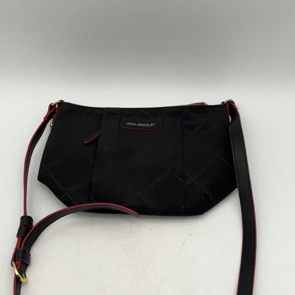 Vera Bradley Womens Black Red Leather Adjustable … - image 1