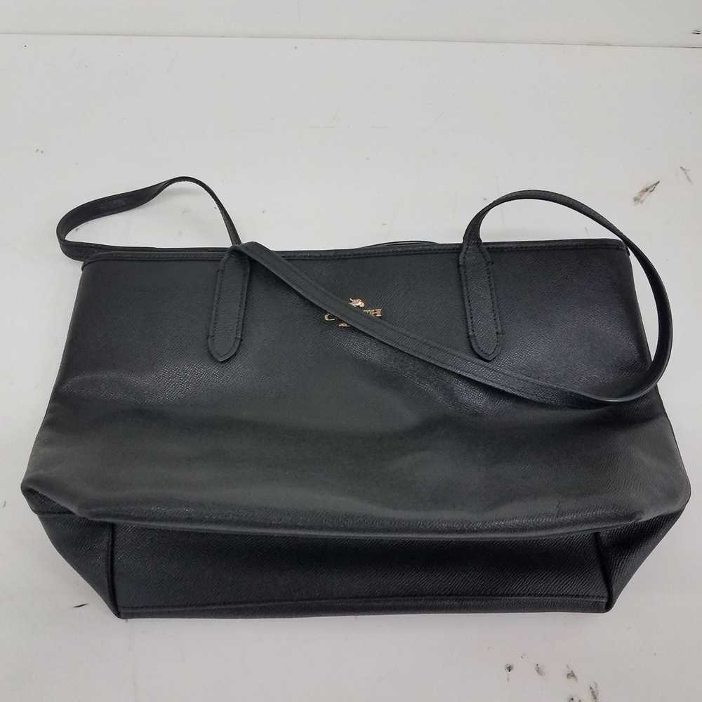 Coach Black Leather Tote - image 1