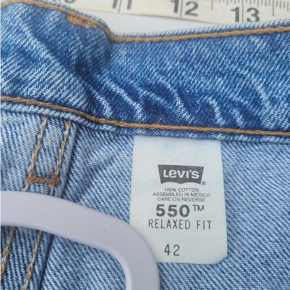 Vtg Levi's 550 Denim shorts jorts Orange Tab - image 6
