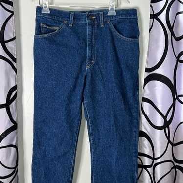 Vintage Lee dark blue wash denim jeans size 34 x … - image 1