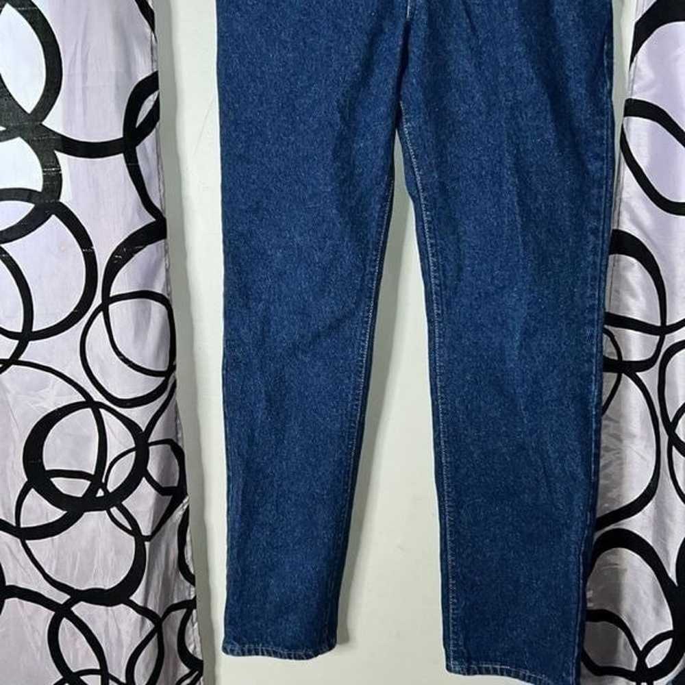 Vintage Lee dark blue wash denim jeans size 34 x … - image 2