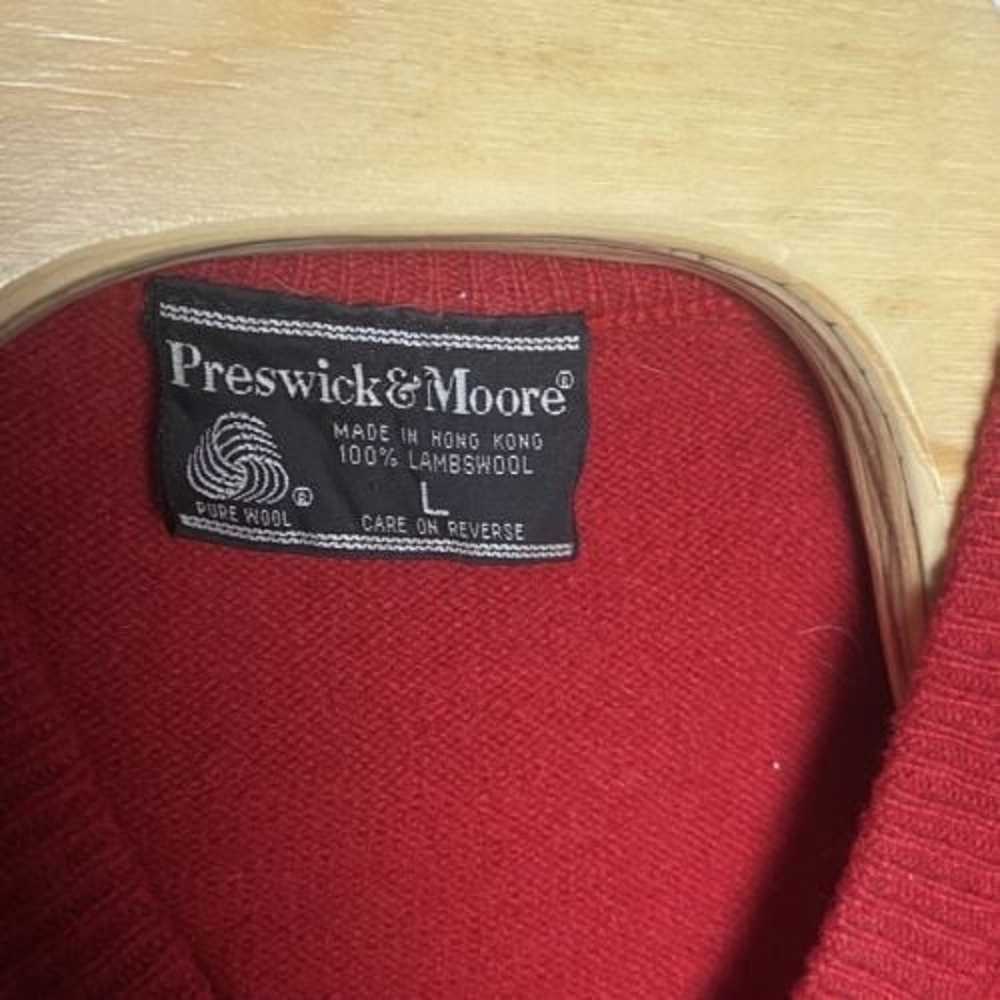 3 Piece VTG Preswick & Moore LambsWool Sweater Ve… - image 12