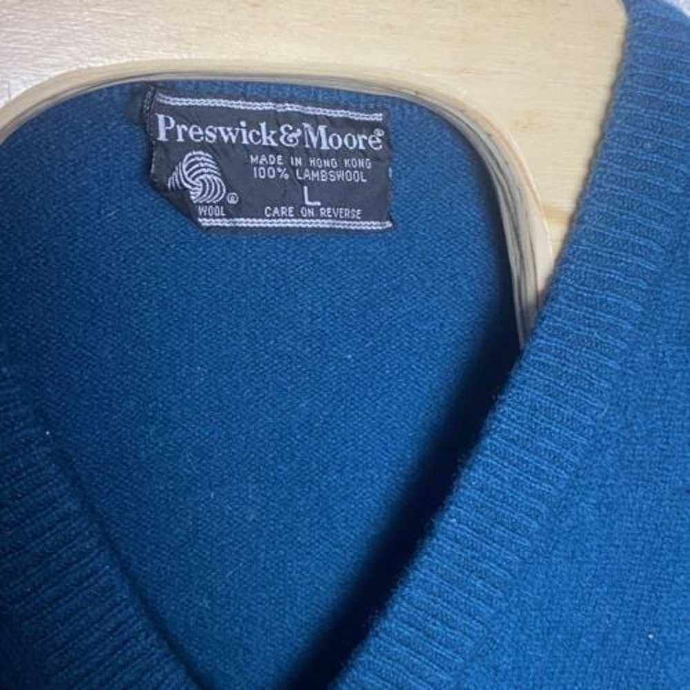 3 Piece VTG Preswick & Moore LambsWool Sweater Ve… - image 7