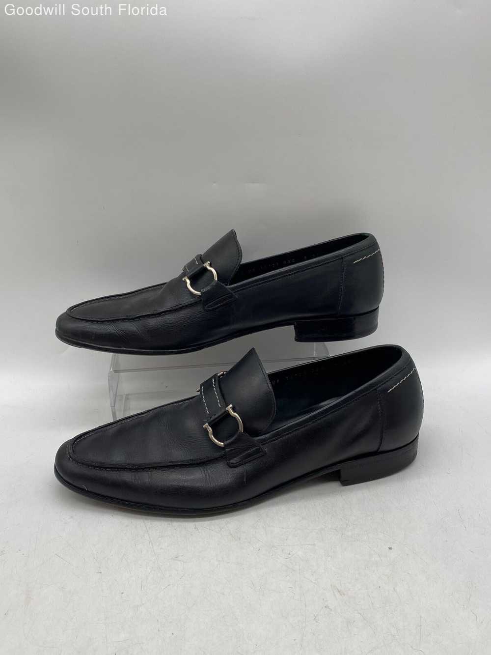 Authentic Salvatore Ferragamo Mens Black Shoes Si… - image 1