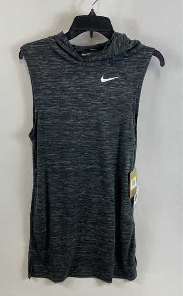 NWT Nike Womens Gray Heather Sleeveless Hooded Sw… - image 1