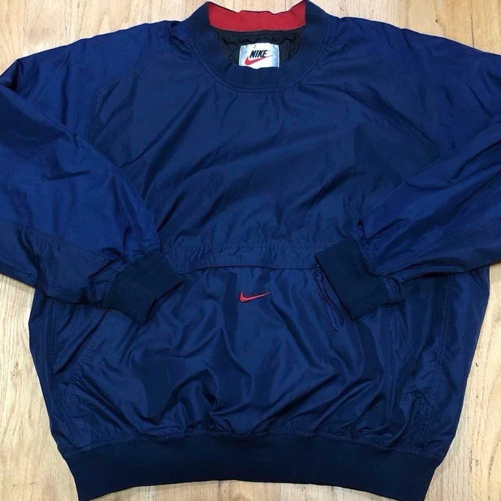 Vintage 90s Nike Pocket Swoosh Pullover Windbreak… - image 1