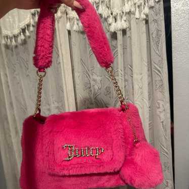 Juicy Couture free love fluffy shoulder purse PINK
