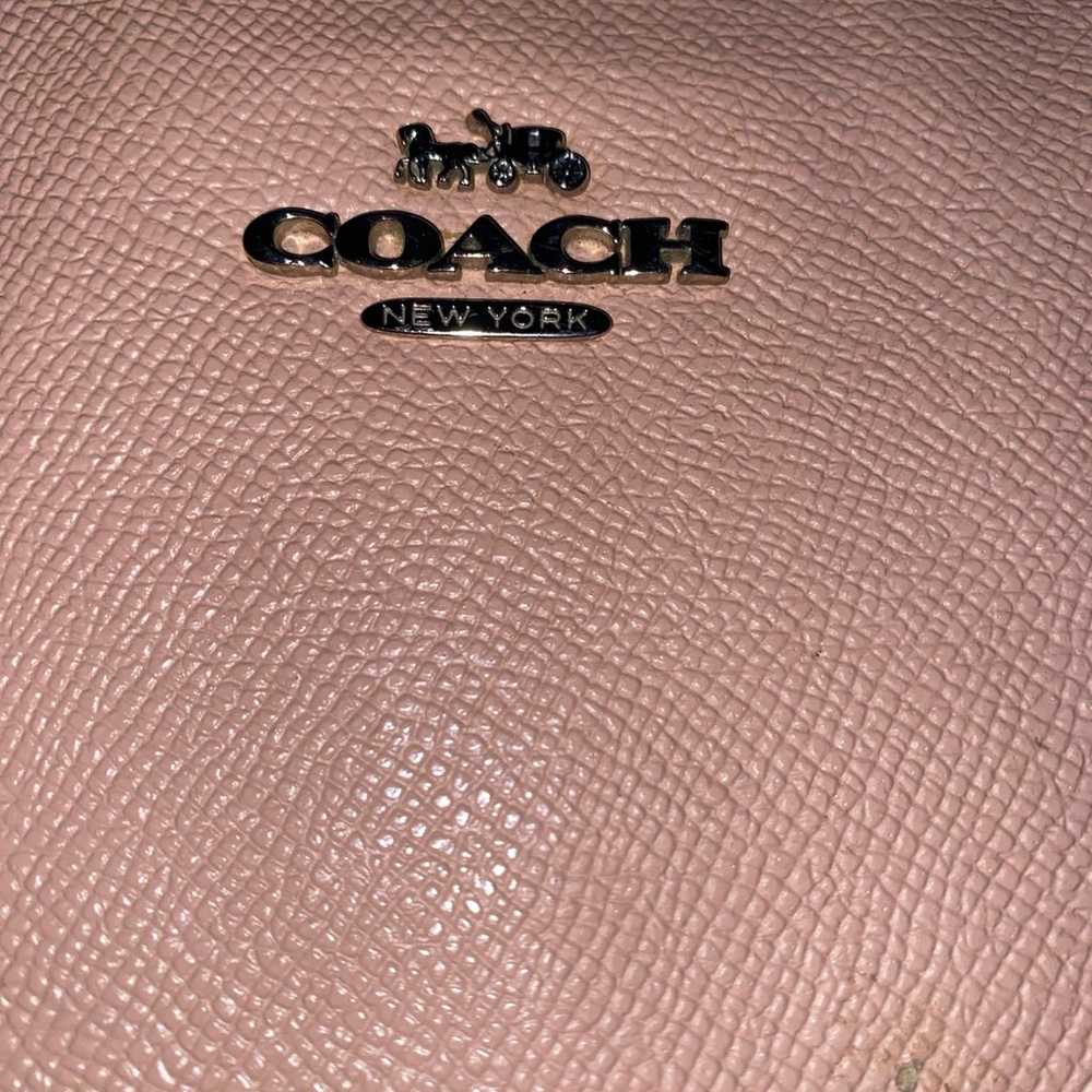 Coral Pink leather Coach City zip tote bag - image 2