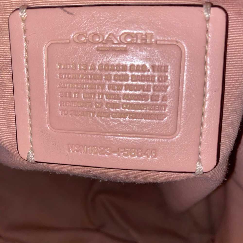 Coral Pink leather Coach City zip tote bag - image 8