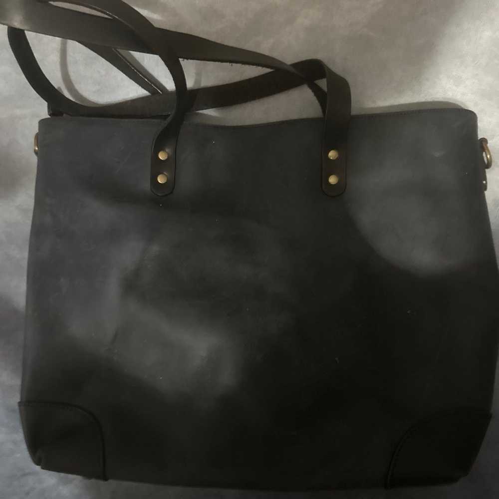 S ZONE Genuine Leather Tote Bag - image 2