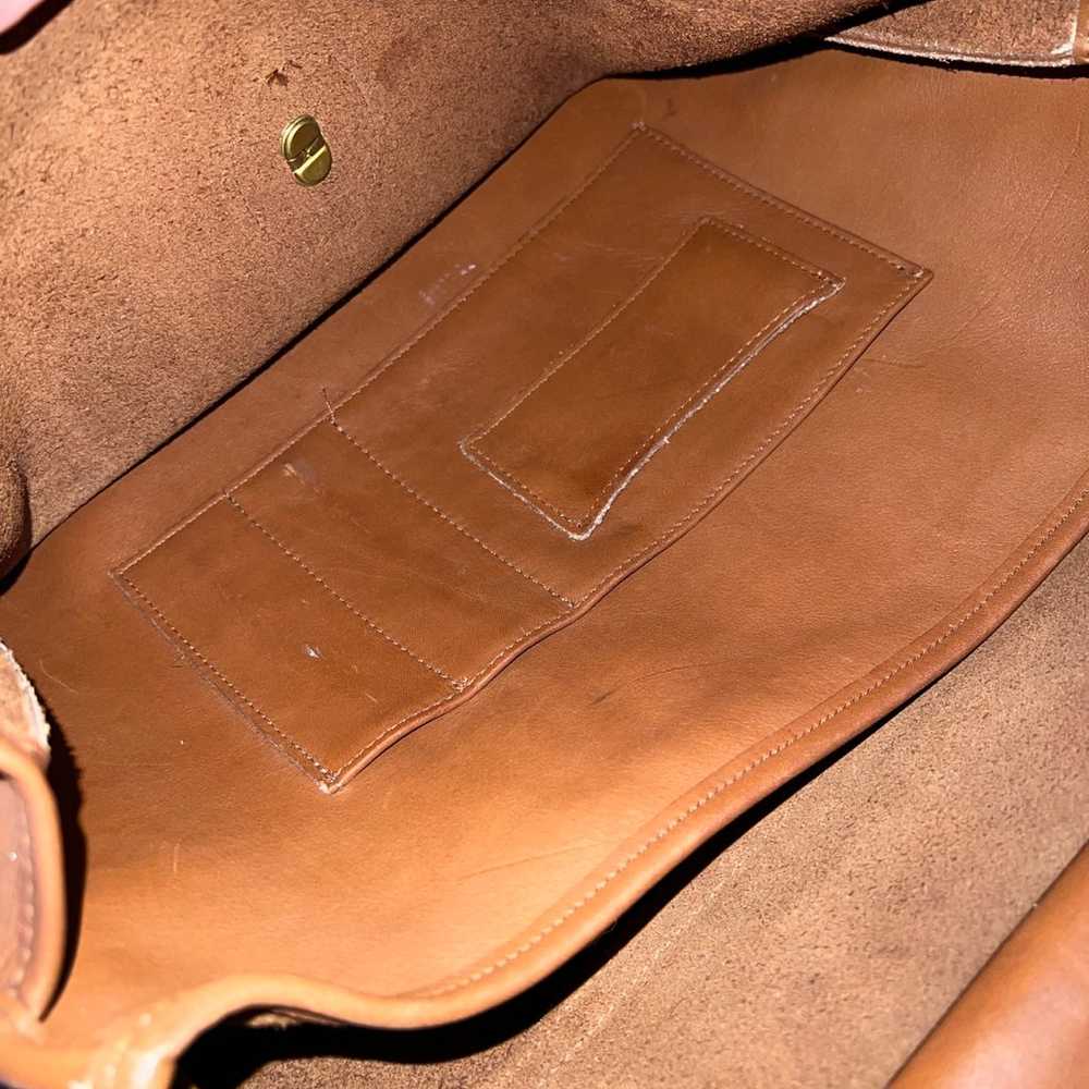Vintage coach cowhide leather crossbody messenger… - image 5