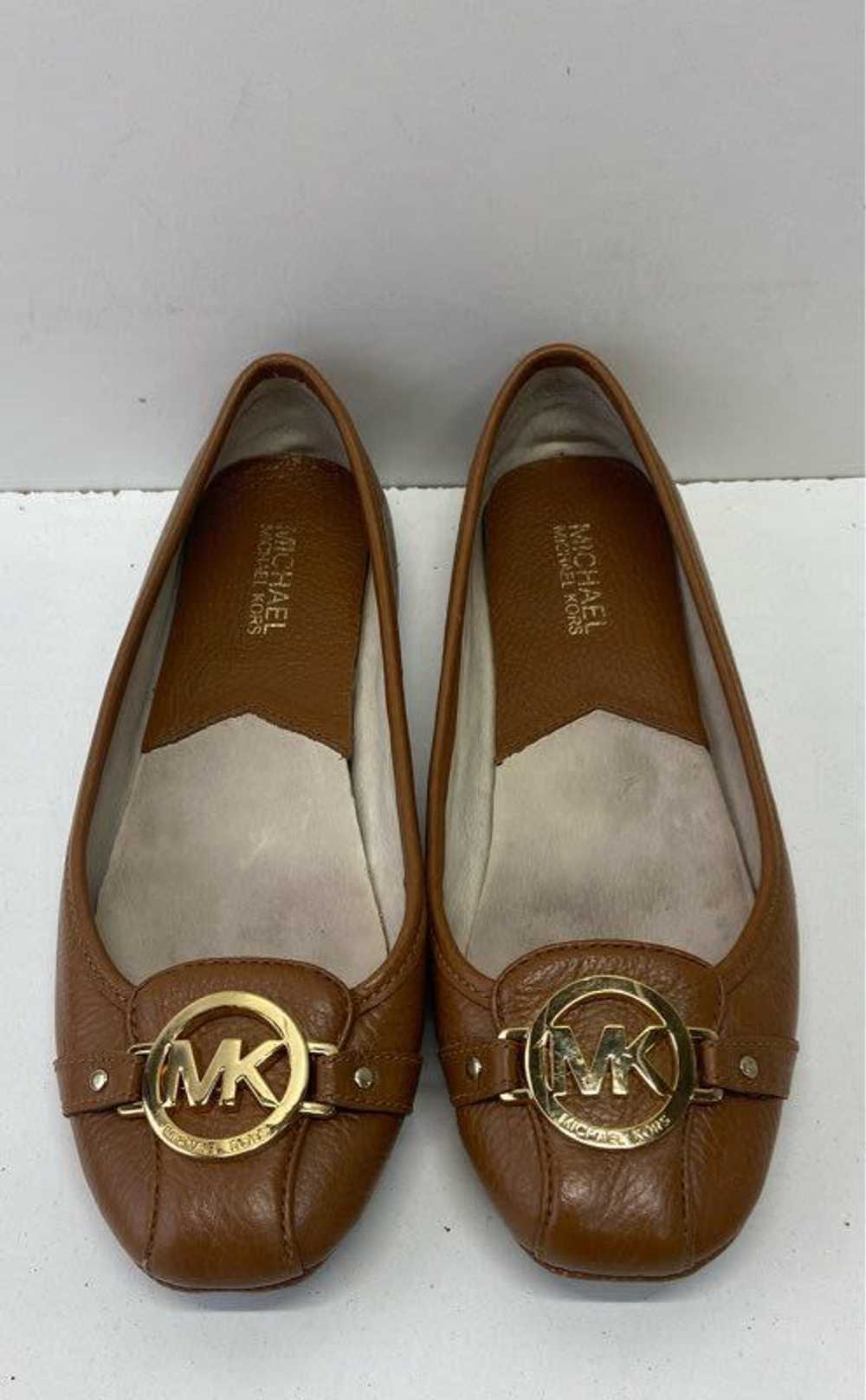 Michael Kors Brown Leather Flats Loafers Shoes Si… - image 6