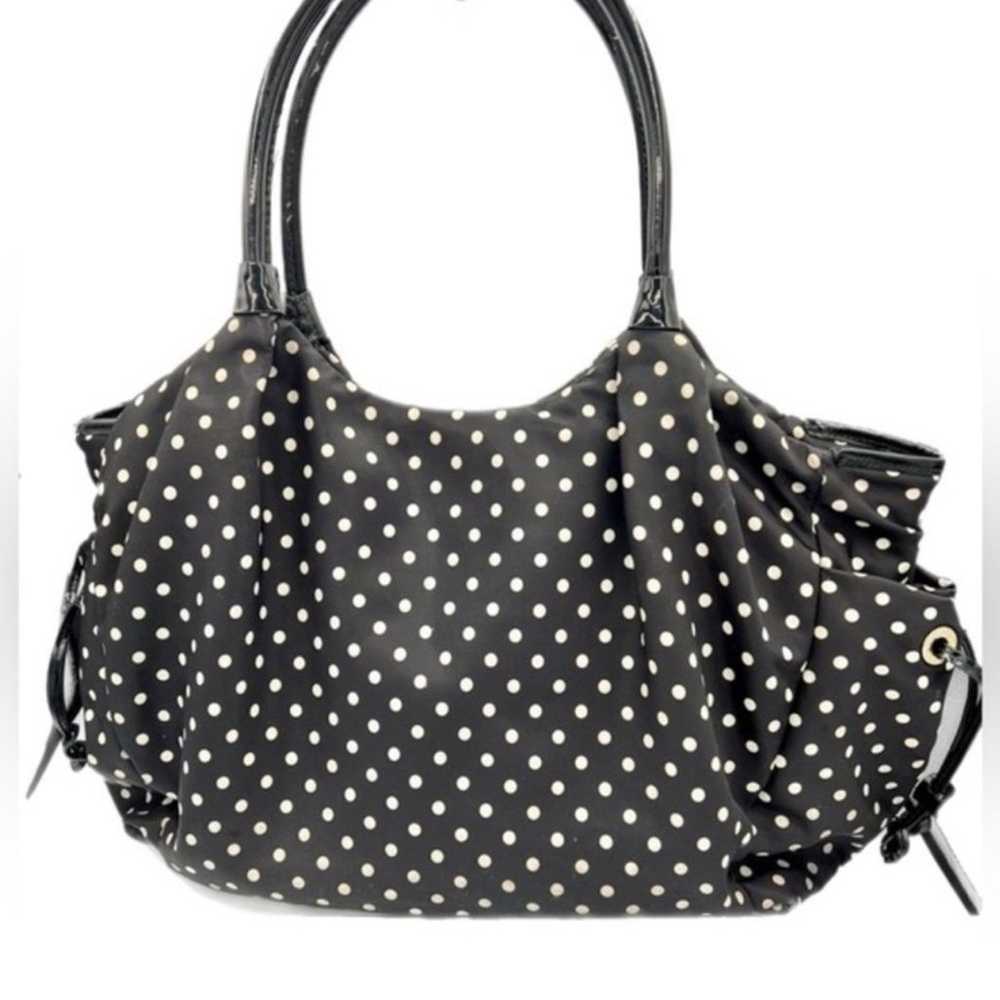 Kate Spade Stevie Diaper Bag Black White Polka Do… - image 2