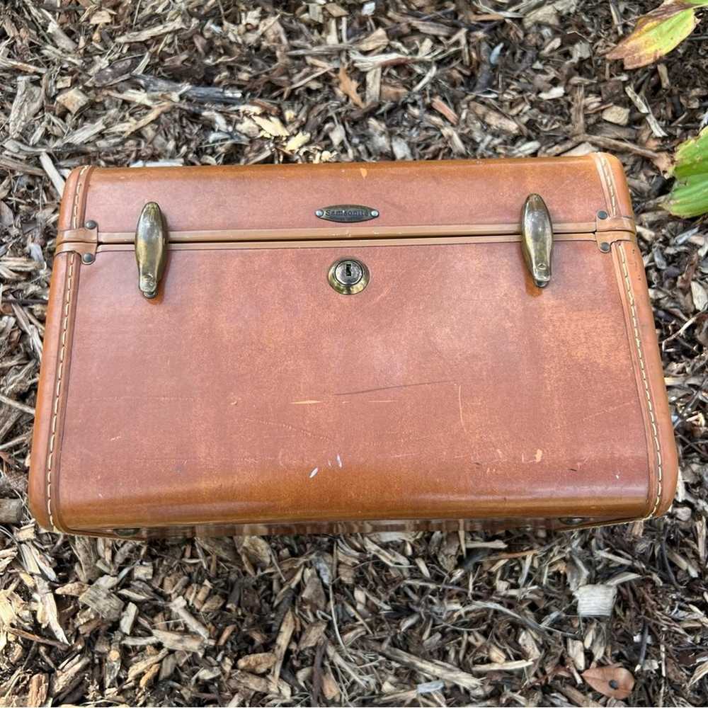 Vintage MCM Samsonite Brown Makeup Train Case - image 3