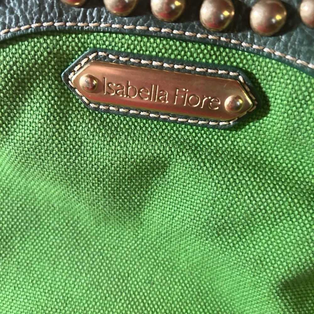 Vintage Isabella Fiore Green Leather Shoulder Bag… - image 7