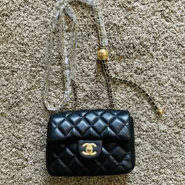 Chanel pearl crush mini quilted designer flap bag - image 1