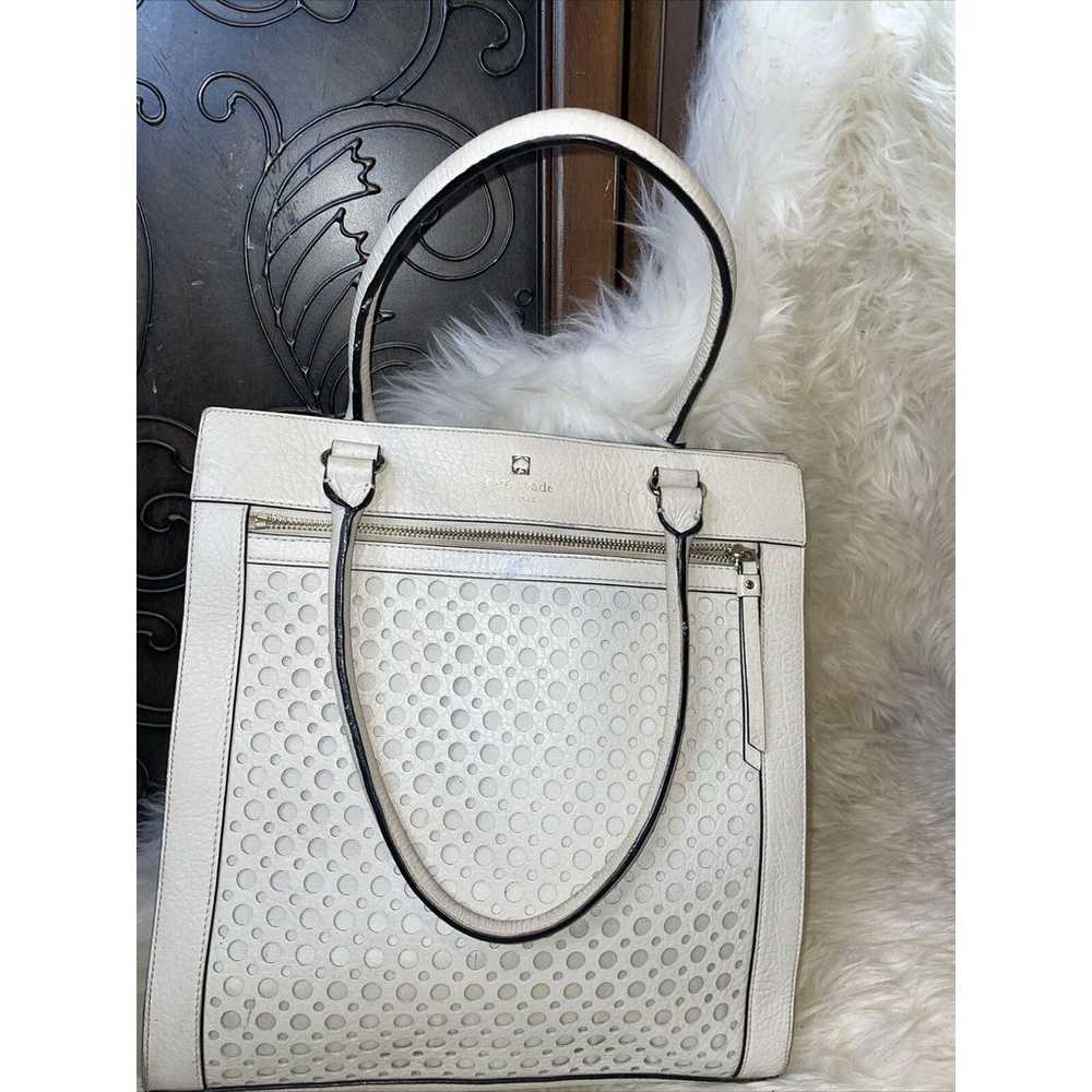 Kate Spade New York Ivory leather Shoulder Bag / … - image 6