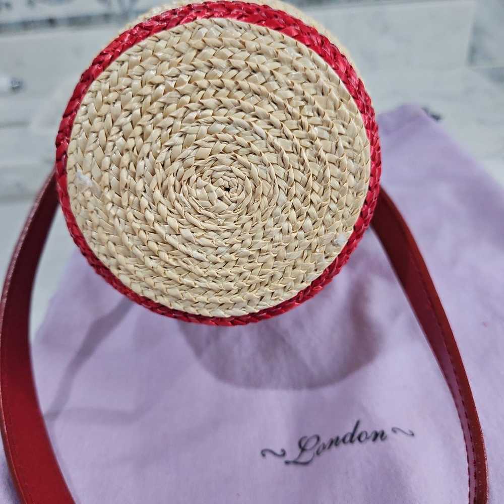 Vintage Lulu Guinness Bowl of Fruit Straw Handbag - image 7