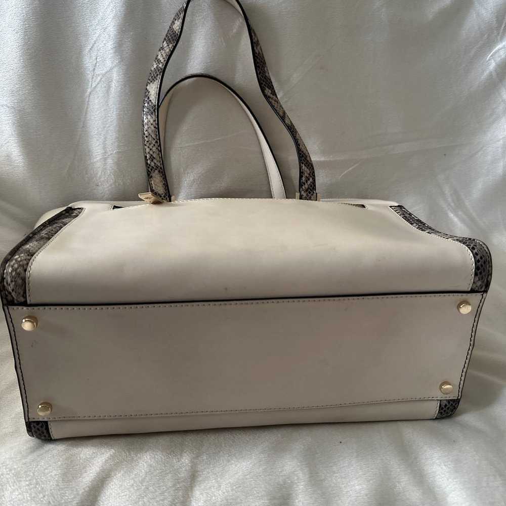 KATE SPADE NY CREAM & SNAKESKIN LEATHER TOTE/HAND… - image 3