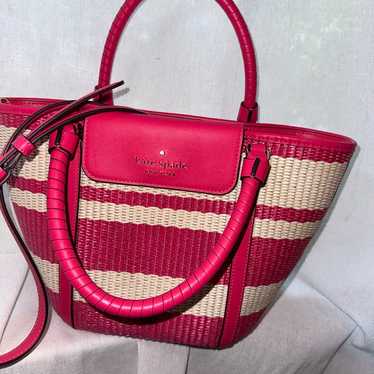 Kate Spade Straw Tote in Pink