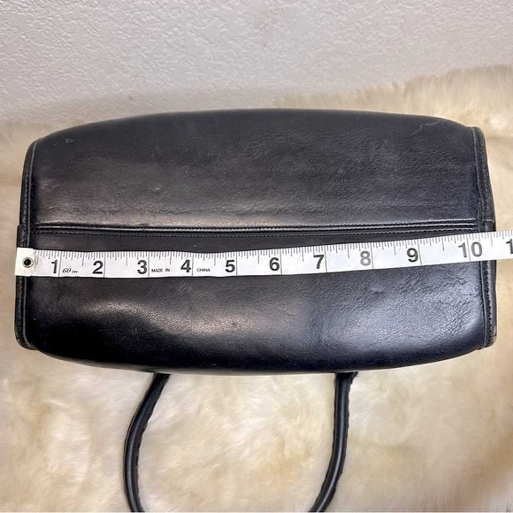 Vintage COACH Classic Leather Black Madison Satch… - image 11