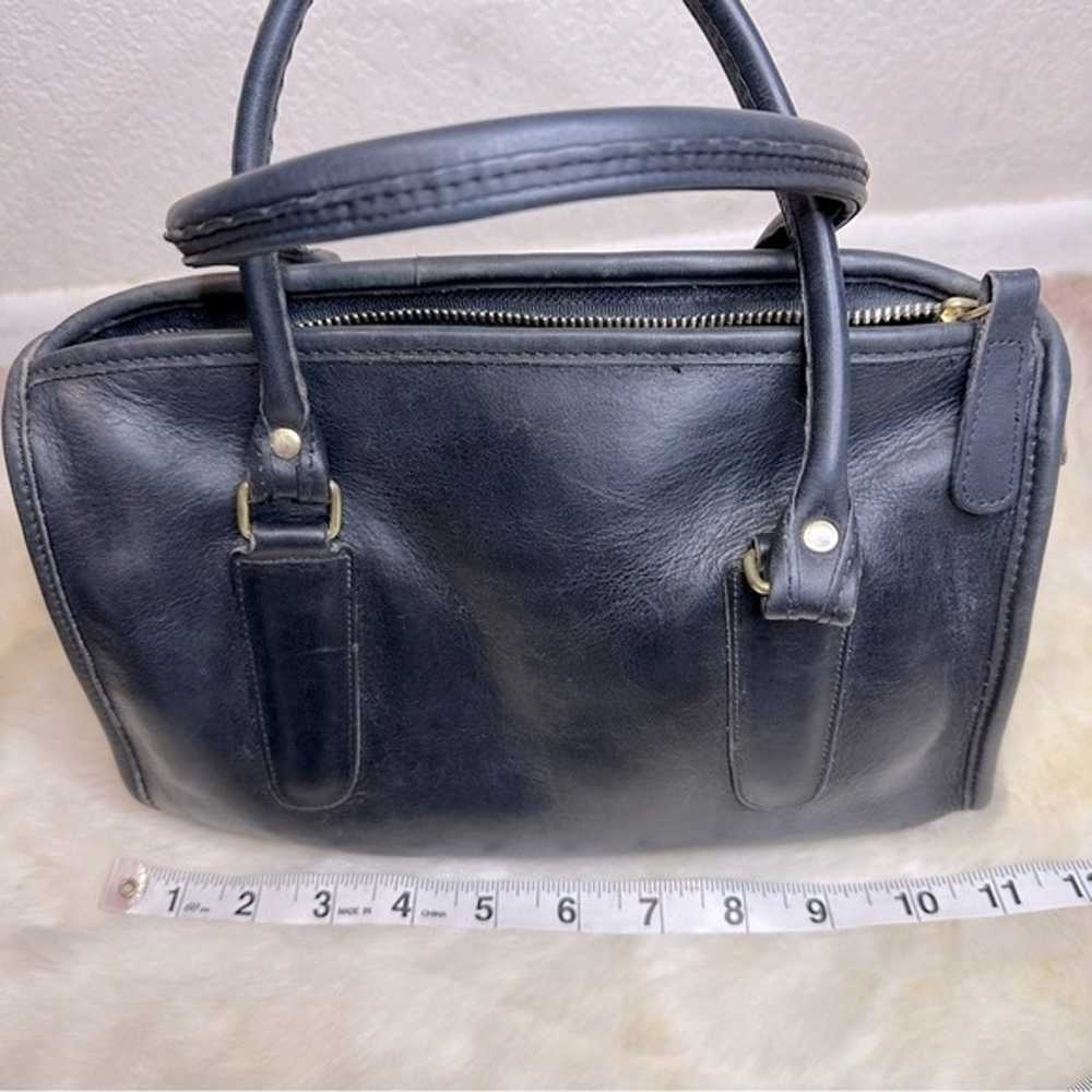 Vintage COACH Classic Leather Black Madison Satch… - image 9