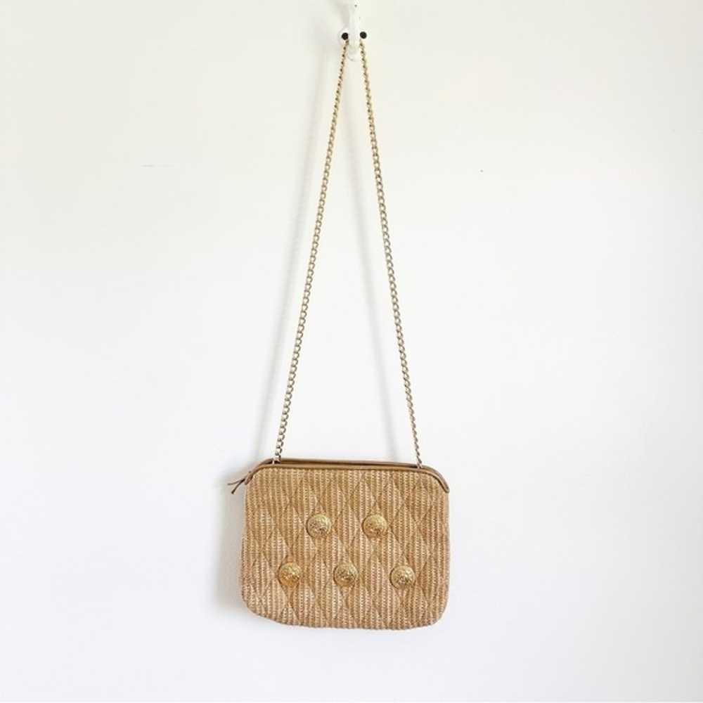 Andè Tan Vintage Woven Basket Weave Medallion Det… - image 2