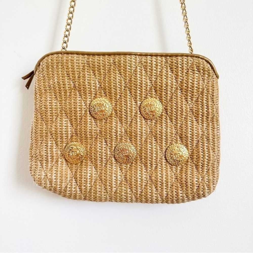 Andè Tan Vintage Woven Basket Weave Medallion Det… - image 3