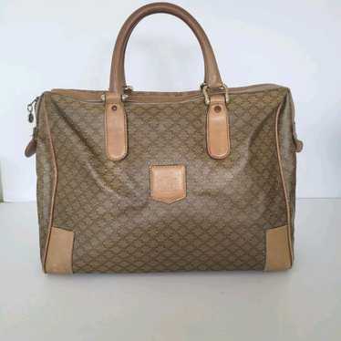 Celine Macadam Vintage Boston Bag Handbag Duffle L