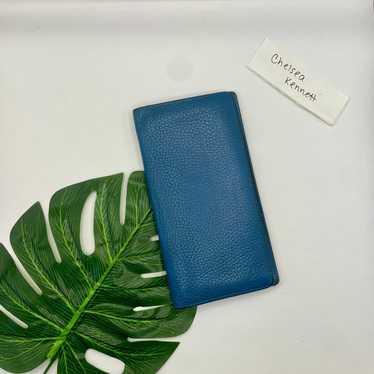 Louis Vuitton Brazza Wallet Blue Taurillon Leathe… - image 1