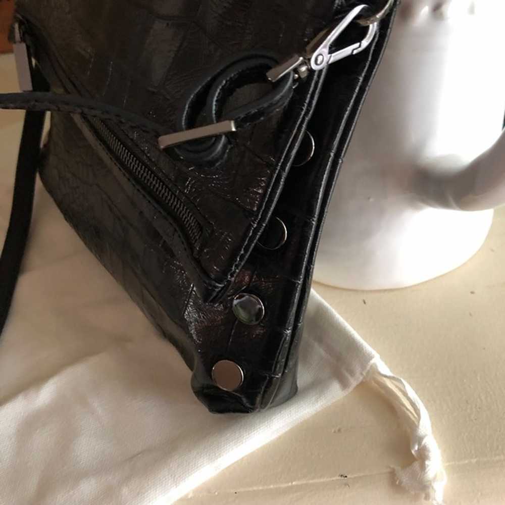 HAMMITT Handbag VIP Medium Black Croc Diamond Stu… - image 3