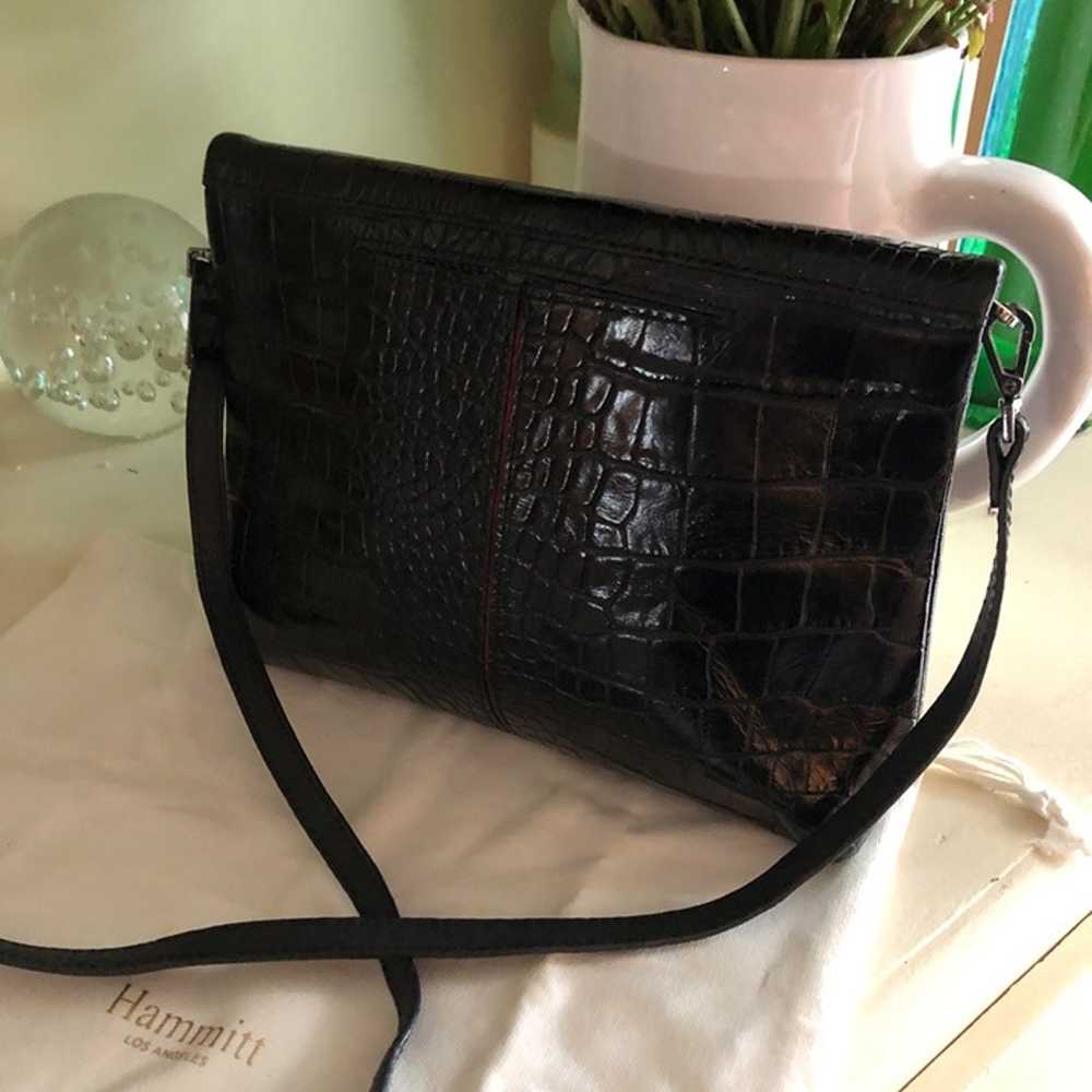 HAMMITT Handbag VIP Medium Black Croc Diamond Stu… - image 6