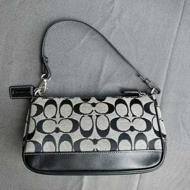 Coach vintage Y2K black and gray signature monogr… - image 1