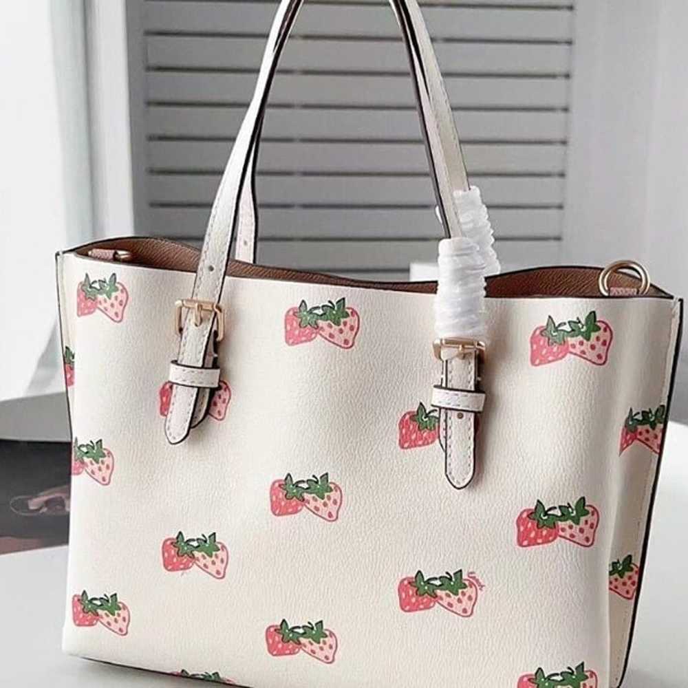Coach Kacey Satchel With Strawberry Print - image 2