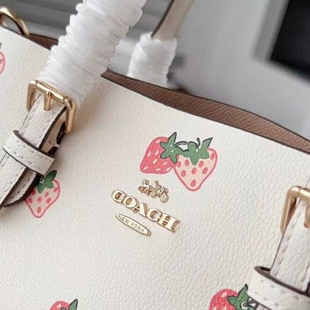 Coach Kacey Satchel With Strawberry Print - image 6