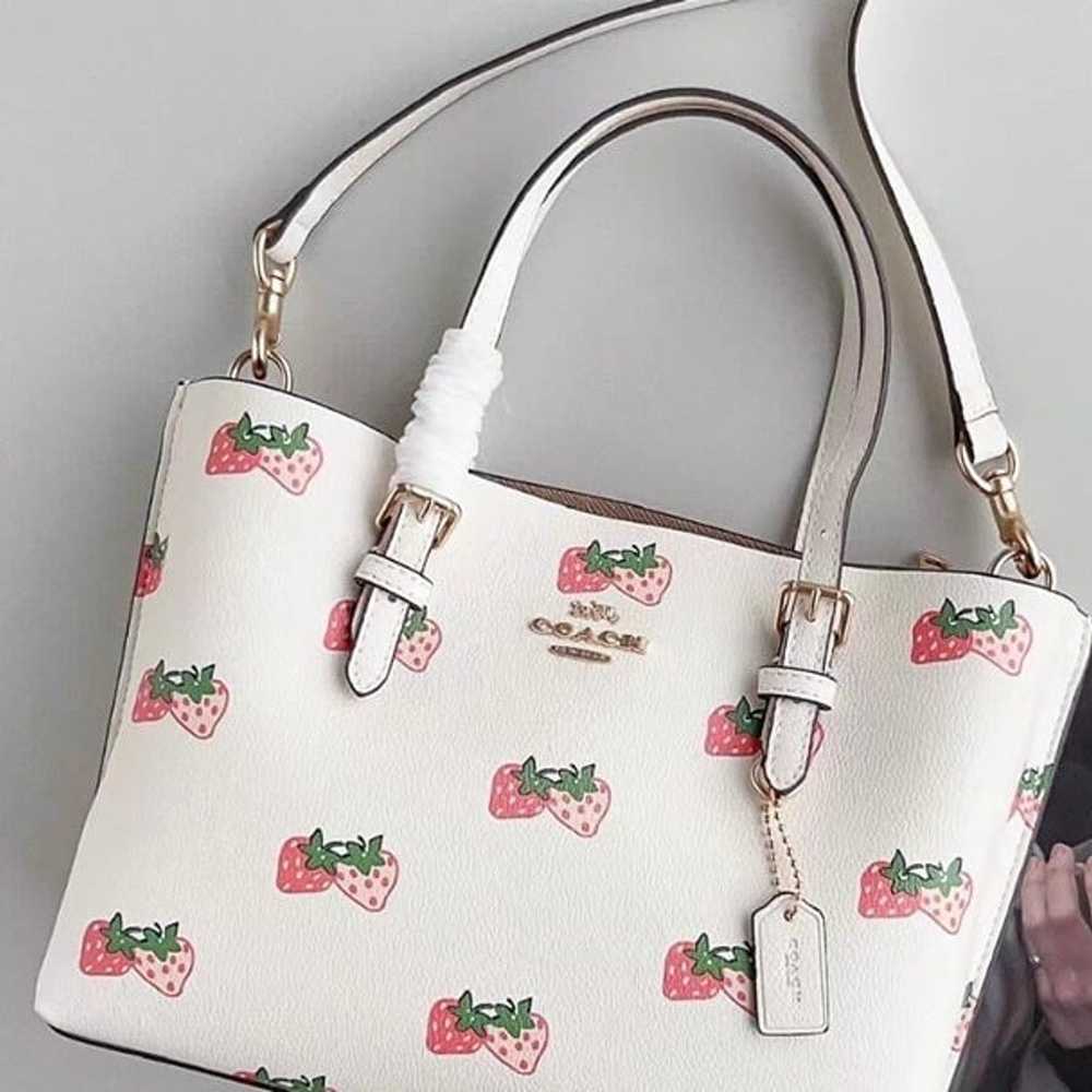 Coach Kacey Satchel With Strawberry Print - image 8