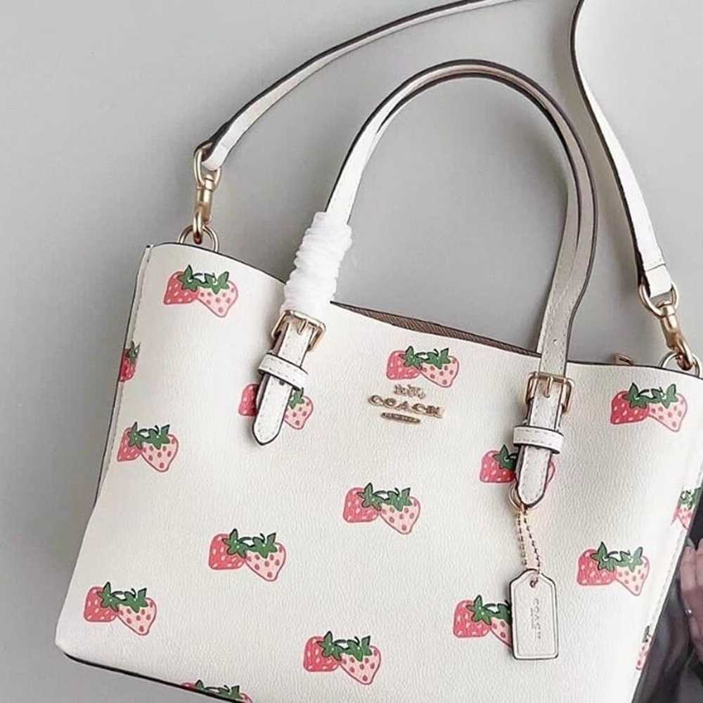 Coach Kacey Satchel With Strawberry Print - image 9