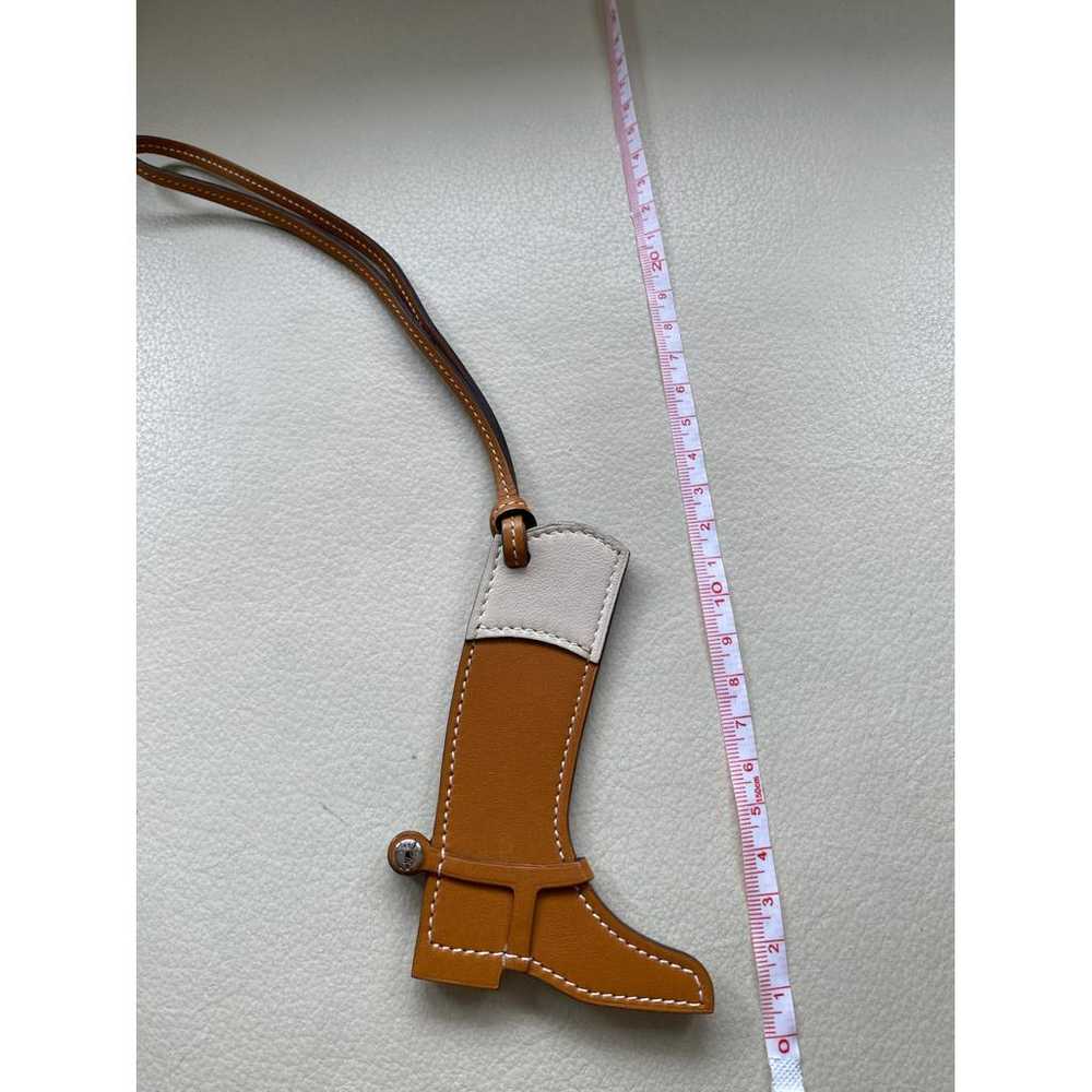 Hermès Paddock botte leather bag charm - image 2