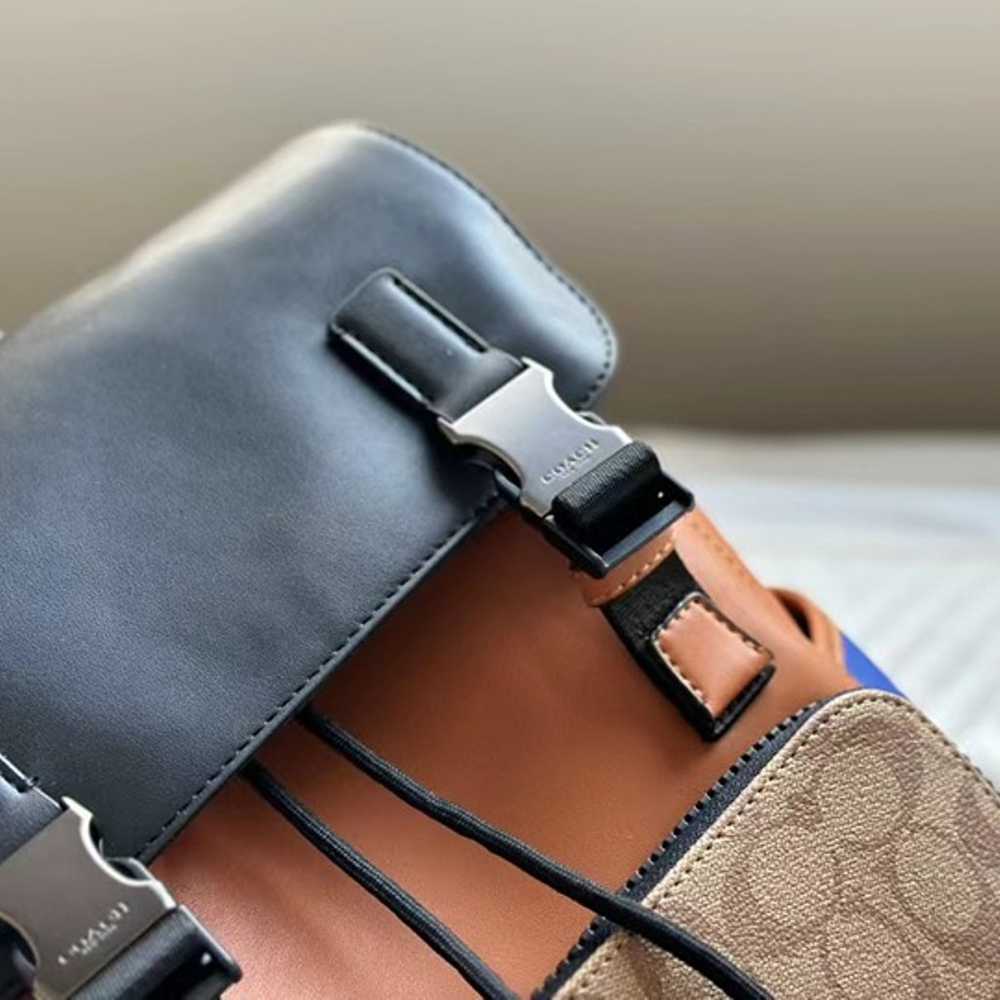 New Coach Track Backpack In Colorblock Signature … - image 9