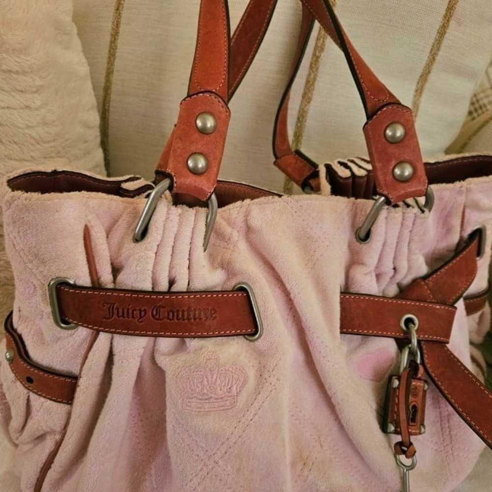 Juicy Couture Y2K Vintage Terry Cloth Powder Pink… - image 7