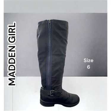 ! S2 - Madden Girl Zandora Black Leather Boots - W